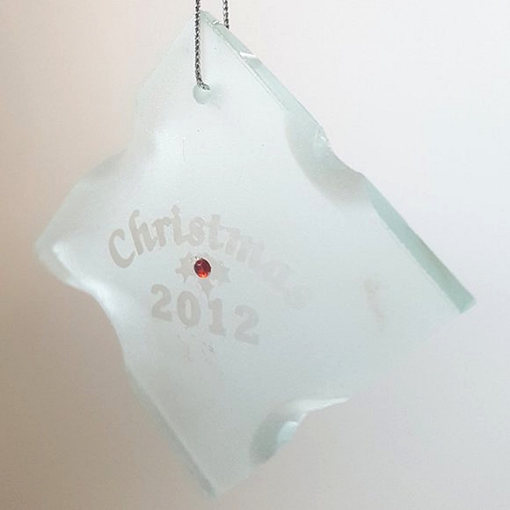 Frosted Glass Christmas 2012 Ornament